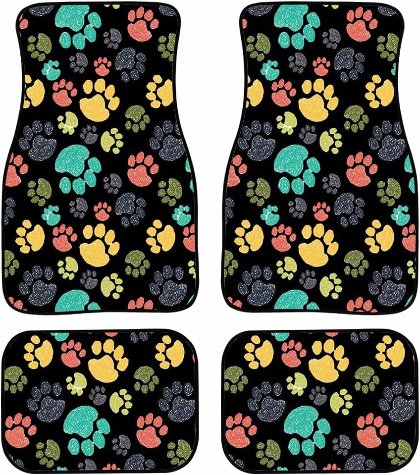 Black Car Mat 4pcs Set Front Floor Mat with Back Mat P8054