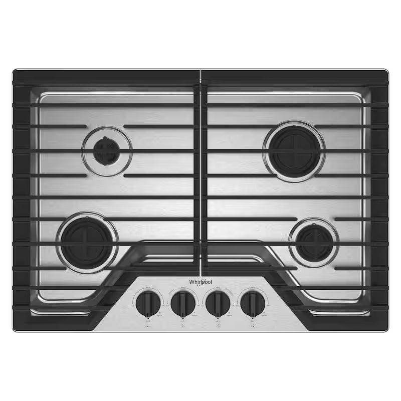 4-Burners Recessed Gas Cooktop in Stainless Steel W165632