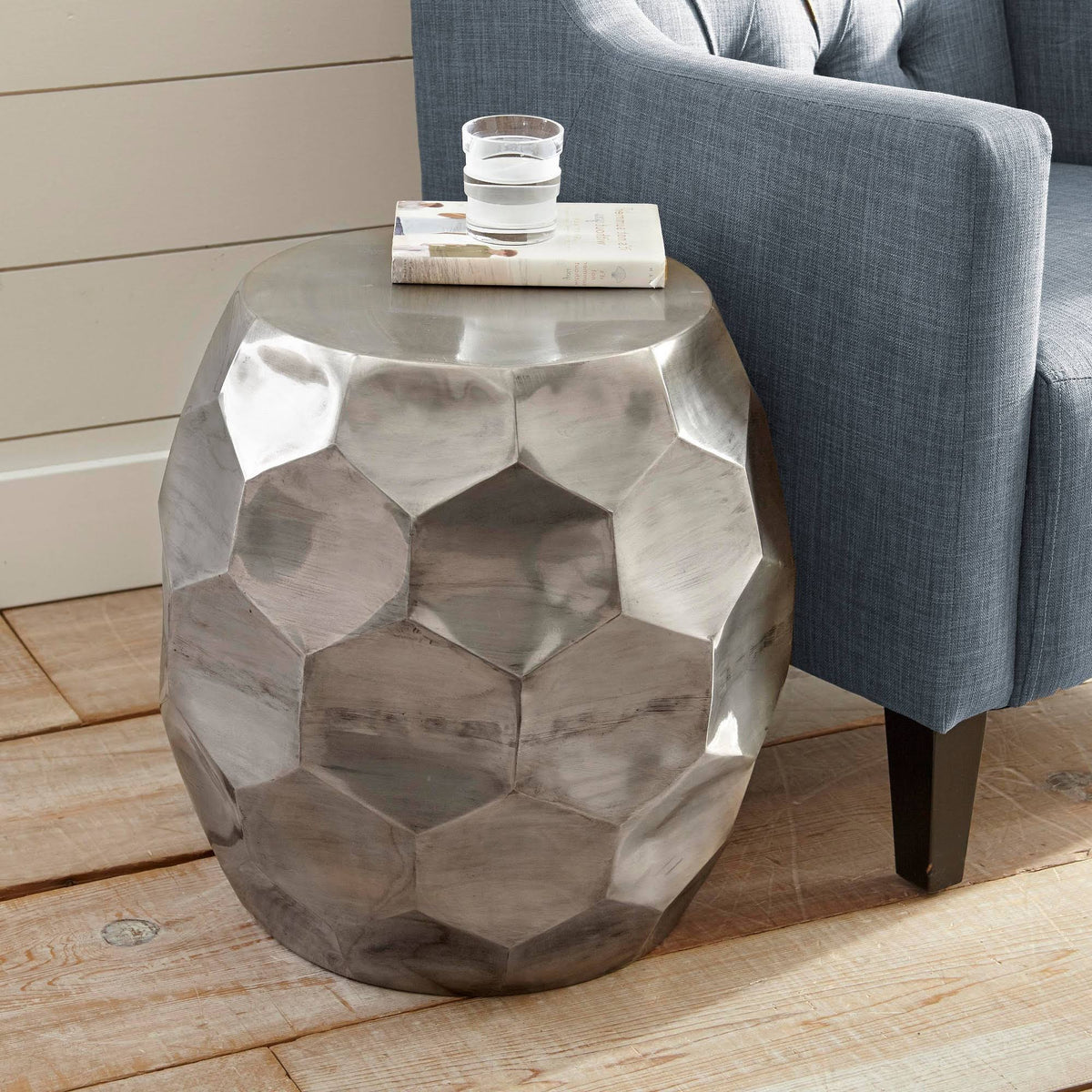 Nickel Round End Table T862