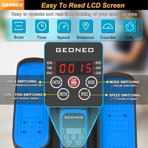 Under Desk Elliptical Machine, Electric Seated Pedal Exerciser with Monitor, Remote Control and 12 Adjustable Speeds A704