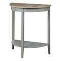 Contemporary Stone Console Table in Gray Oak and Gray A194