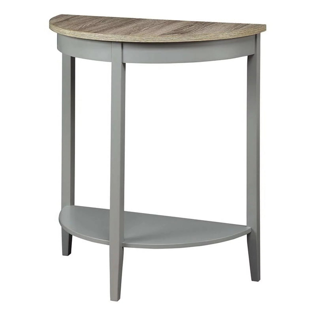 Contemporary Stone Console Table in Gray Oak and Gray A194