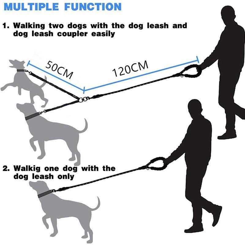 Double Dog Leash 360 Swivel No Tangle Q66606