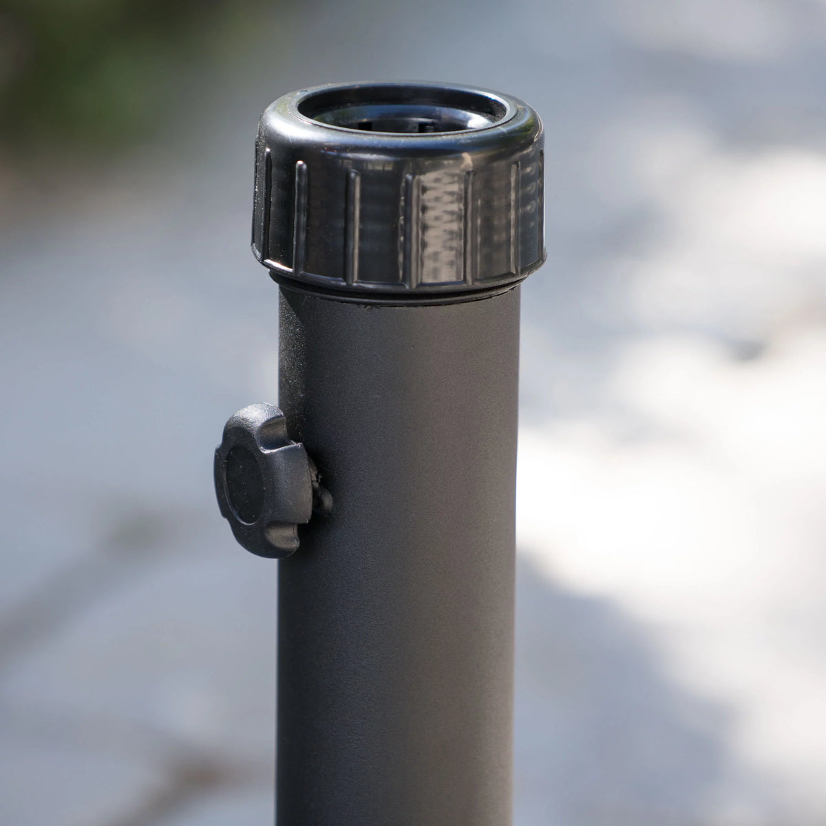 Black Concrete and Steel Umbrella Base M416