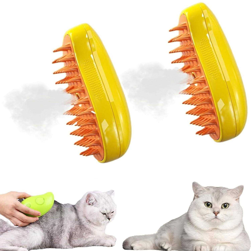 3 In1 Self Cleaning Steam Cat Brush Y69593