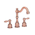 Victorian Widespread Bathroom Faucet Antique Copper D5208