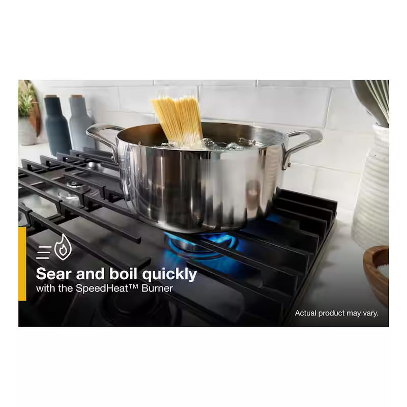 4-Burners Recessed Gas Cooktop in Stainless Steel W165632