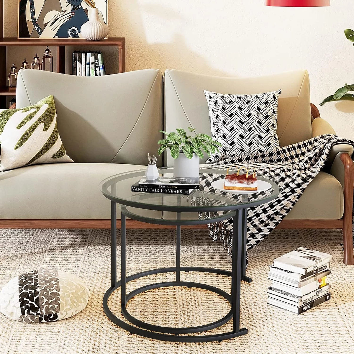 Tempered Glass Round End Table E741786