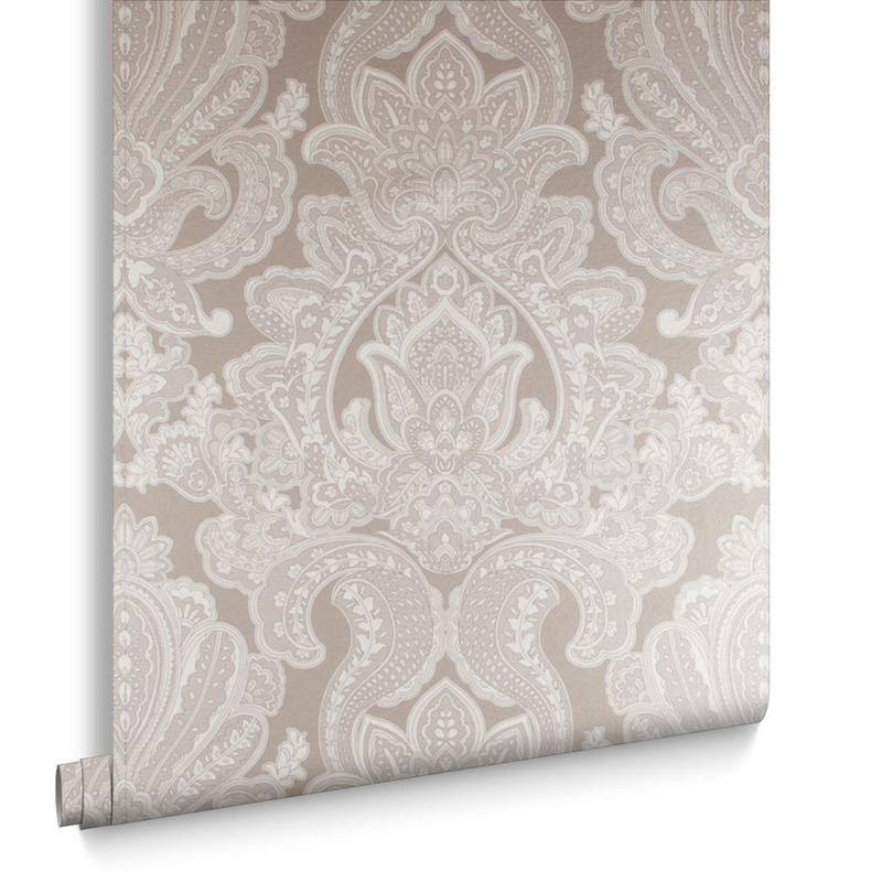 Souk Damask Cardamom Wallpaper S874