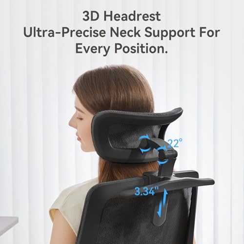 Ergonomic Office Chair with 3D Flip-up Armrests and Dual Back Design K532