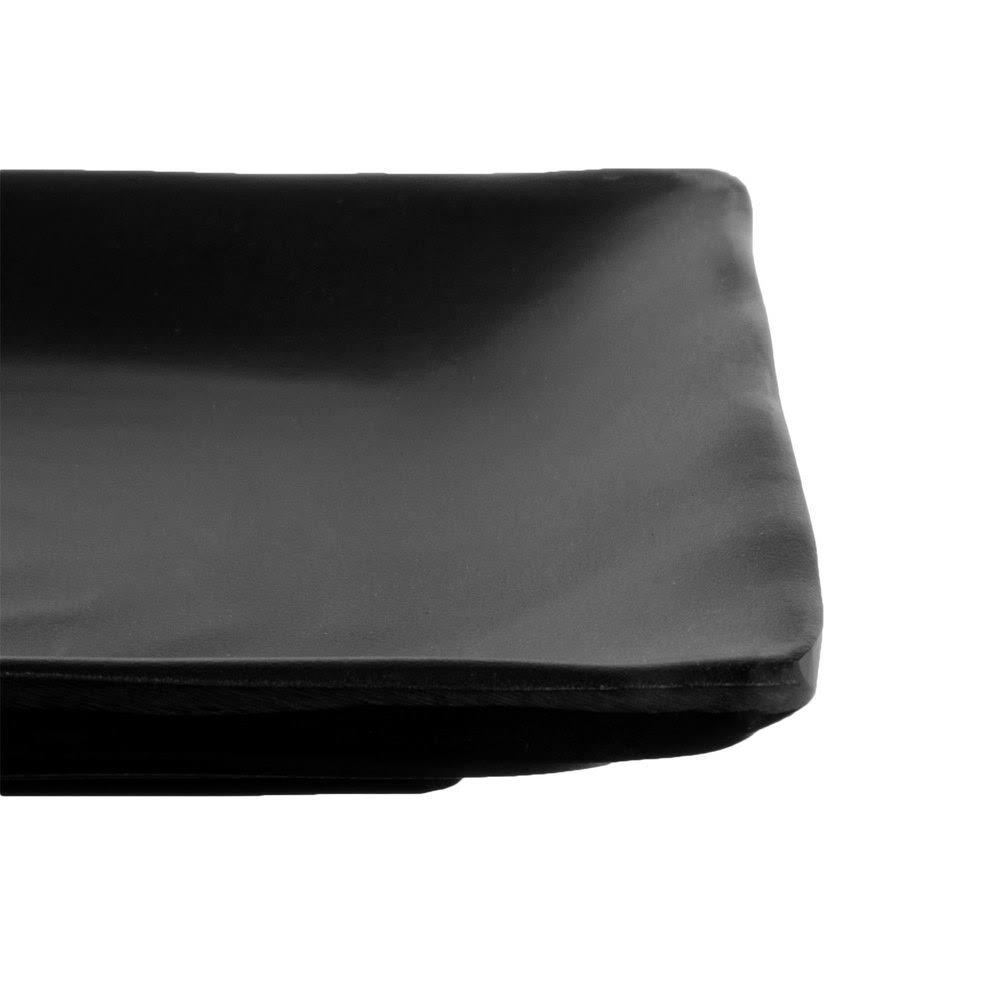 Black Matte Rectangular Melamine Platter - 12/Case G91446