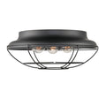 Matte Black 3 Light Flush Mount Lighting K8246
