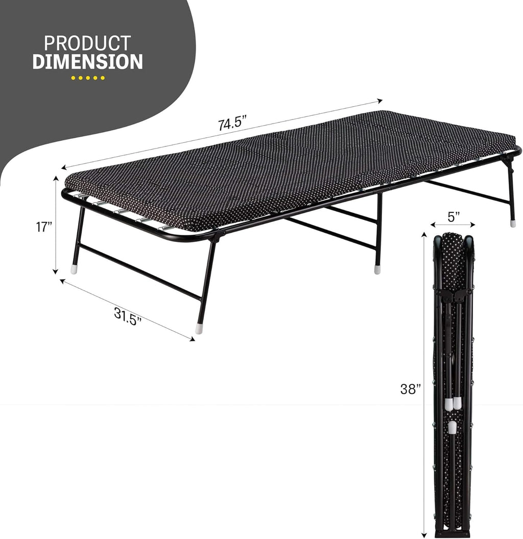 Folding Bed with Memory Foam Mattress and Carrying Bag M529753