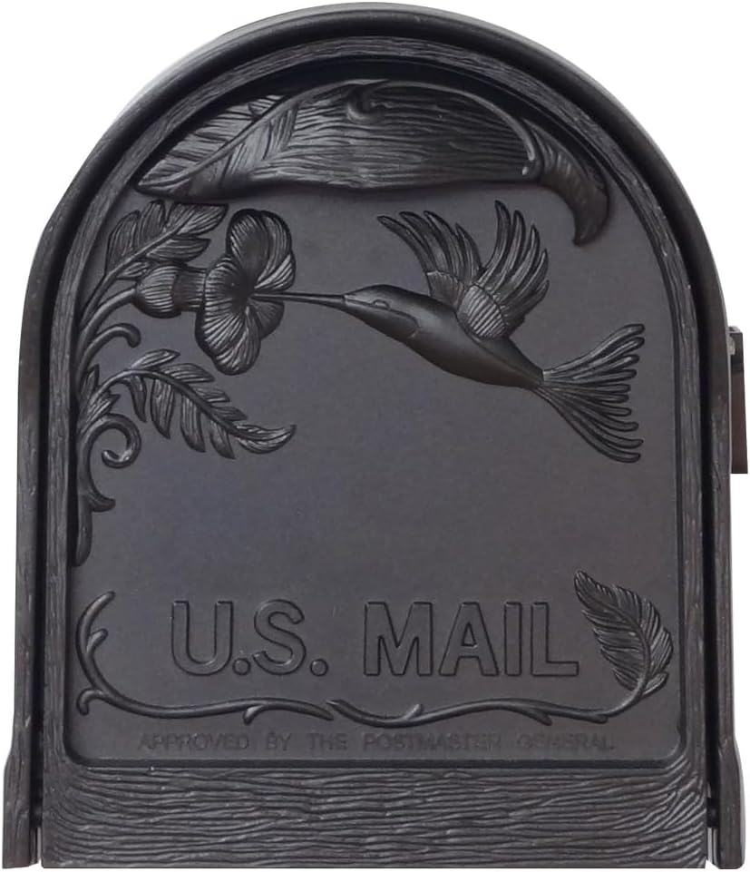 Hummingbird Curbside Mailbox with Locking Insert and Mailbox Post K1539