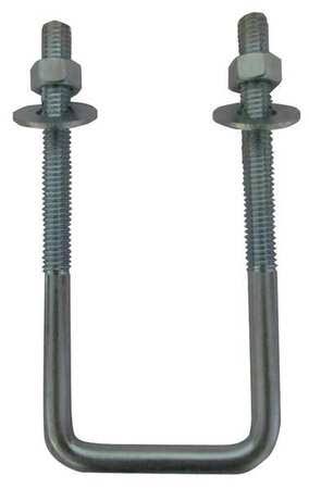 U-Bolt, Square Bend, Low Carbon Steel, pk49 X527709