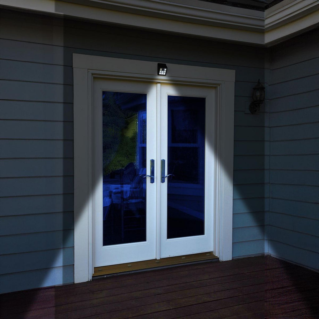 Black 115 Lumen Wall-Mount Solar Security Light B116