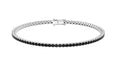 Black Diamond Tennis Bracelet, 925 Sterling Silver, 7.0 inches H5723