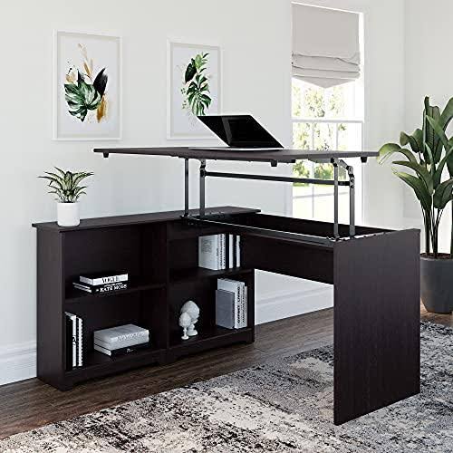 Espresso Oak Corner Bookshelf Desk W601116
