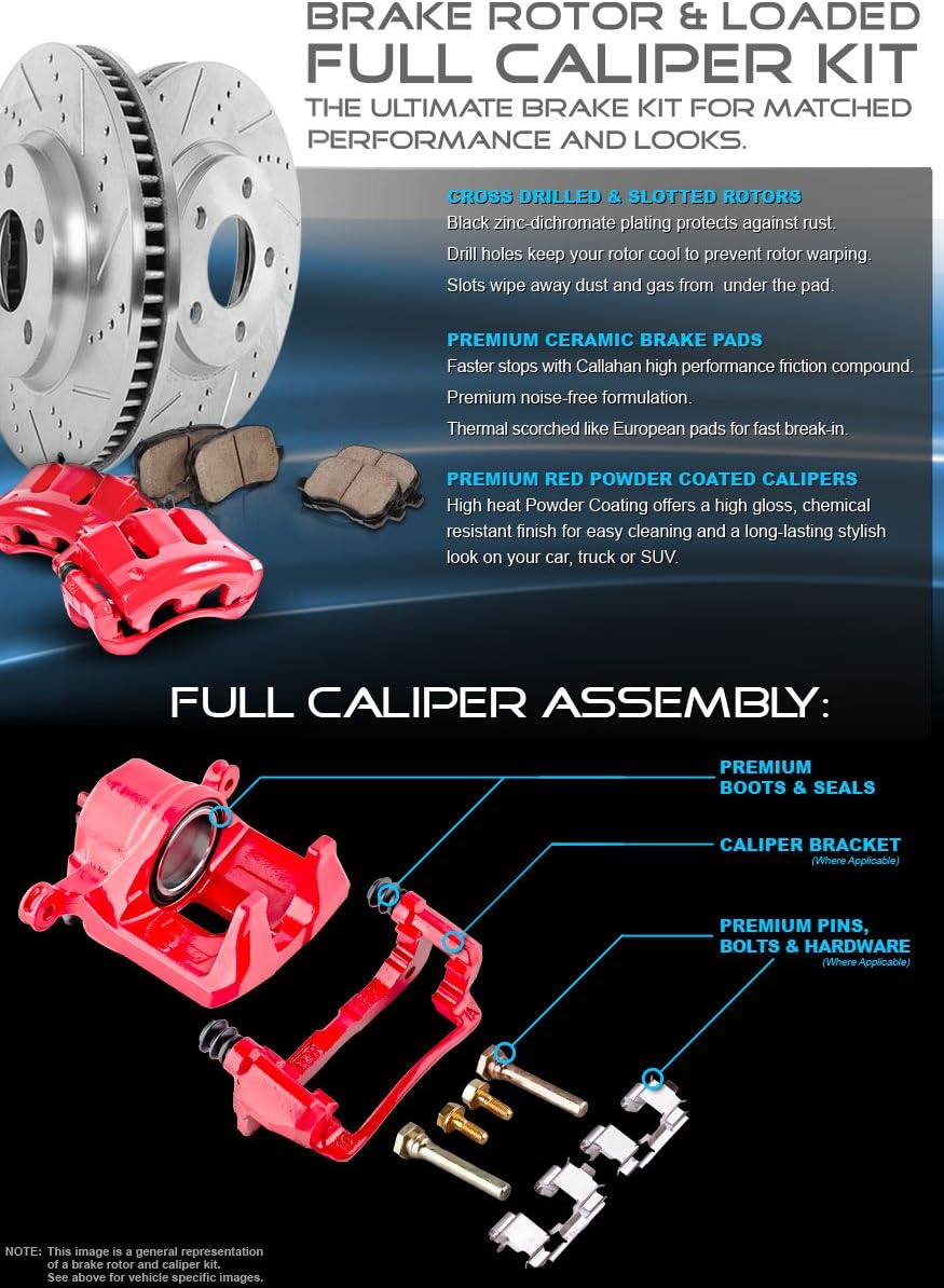Brake Disc Rotors and Ceramic Brake Pads with Clips J636