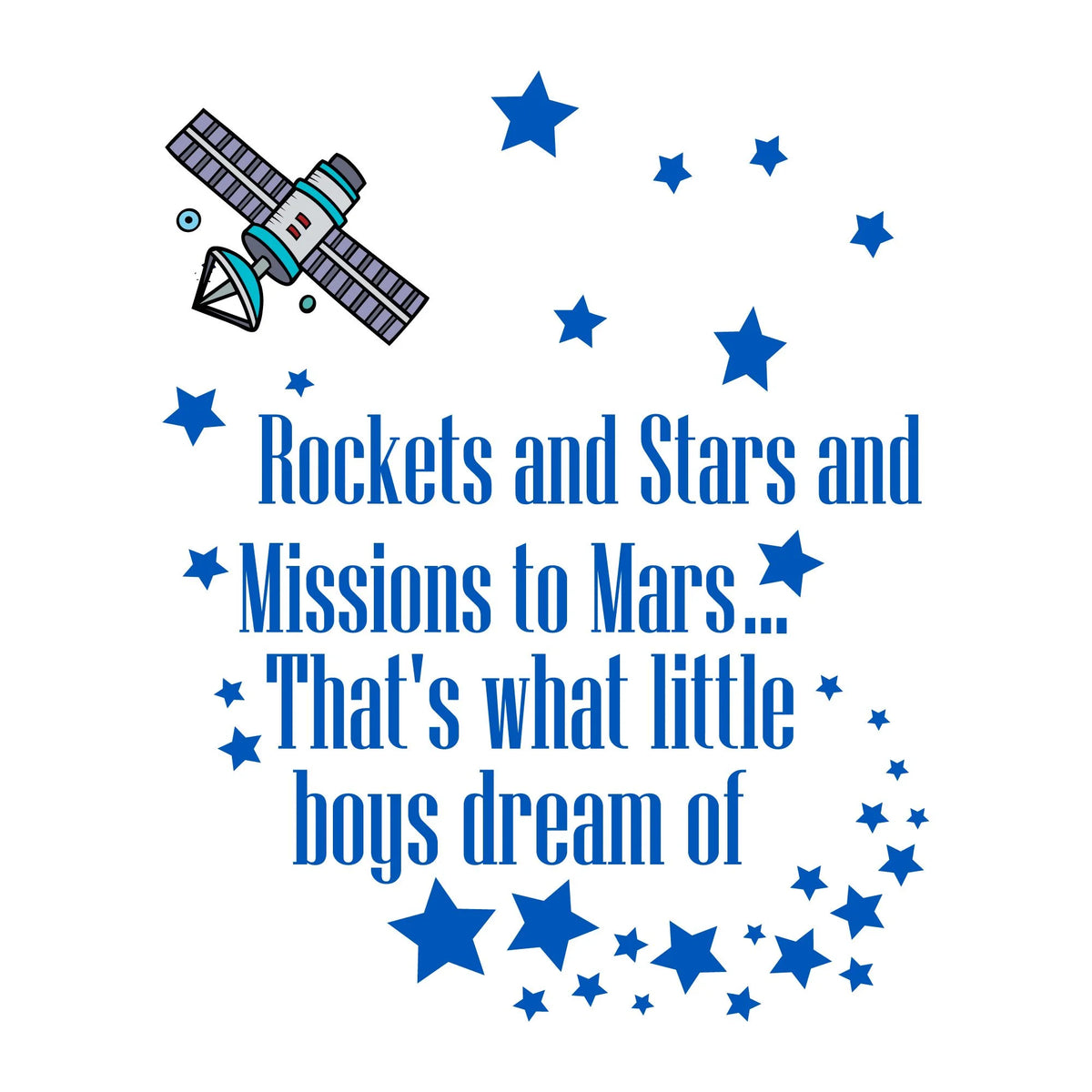 Rockets and Stars Wall Decal G1030