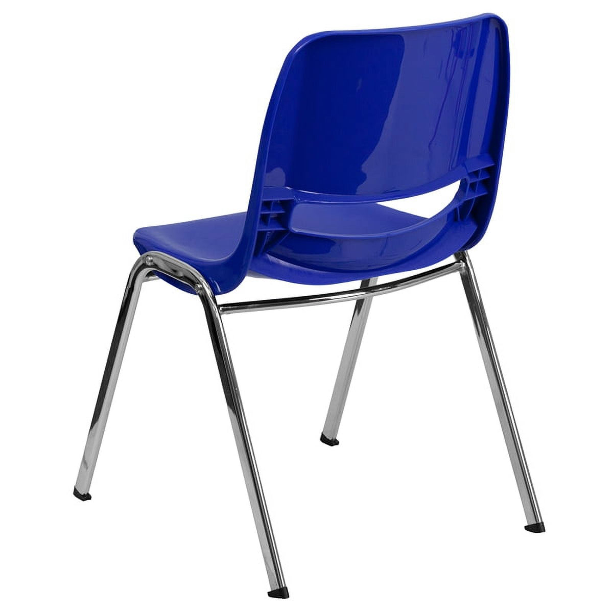 Navy Ergonomic Stack Chair with Chrome Frame U422926