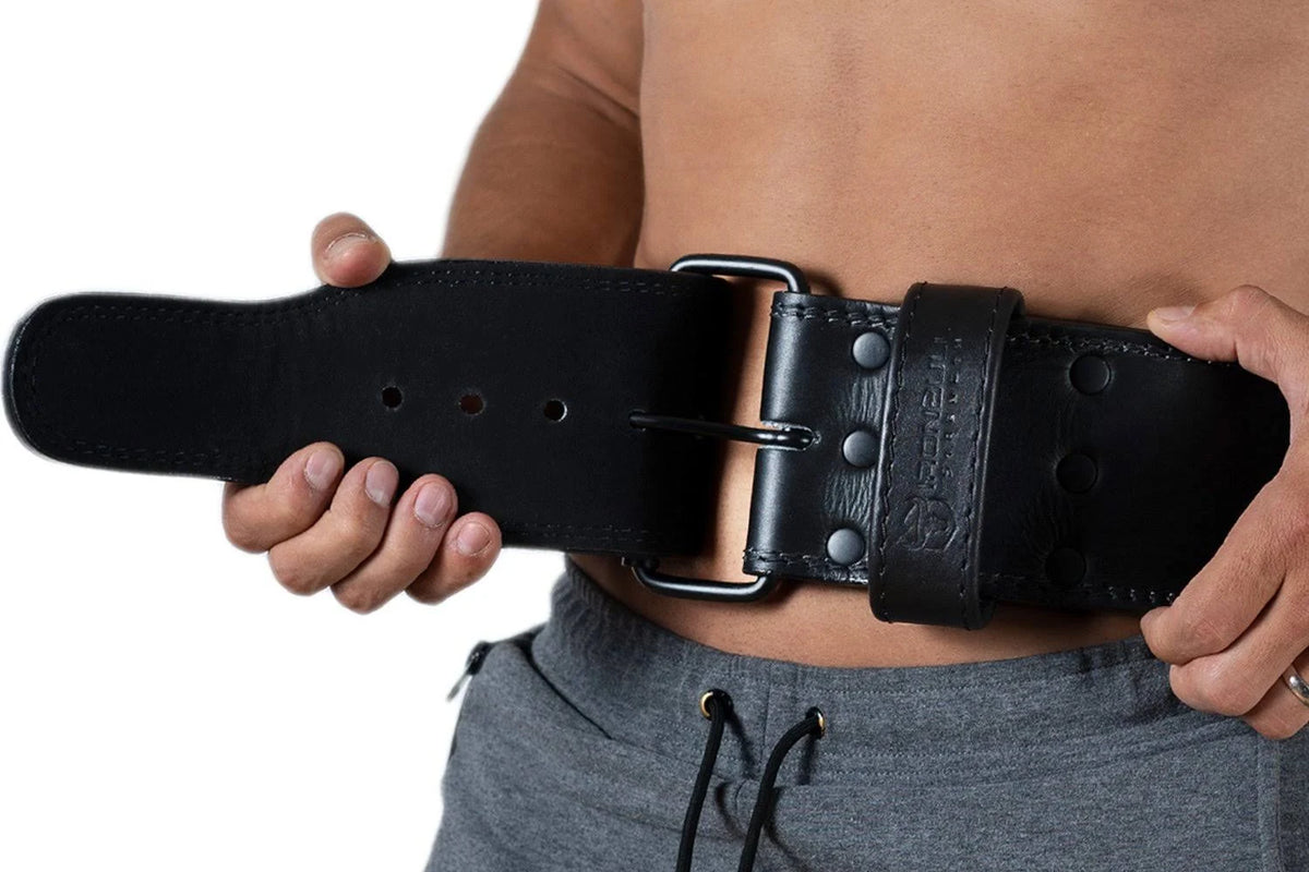 Black 2XL Leather Powerlifting Belt T403184