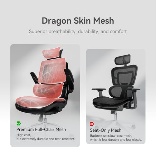 Ergonomic Office Chair with 3D Flip-up Armrests and Dual Back Design K532