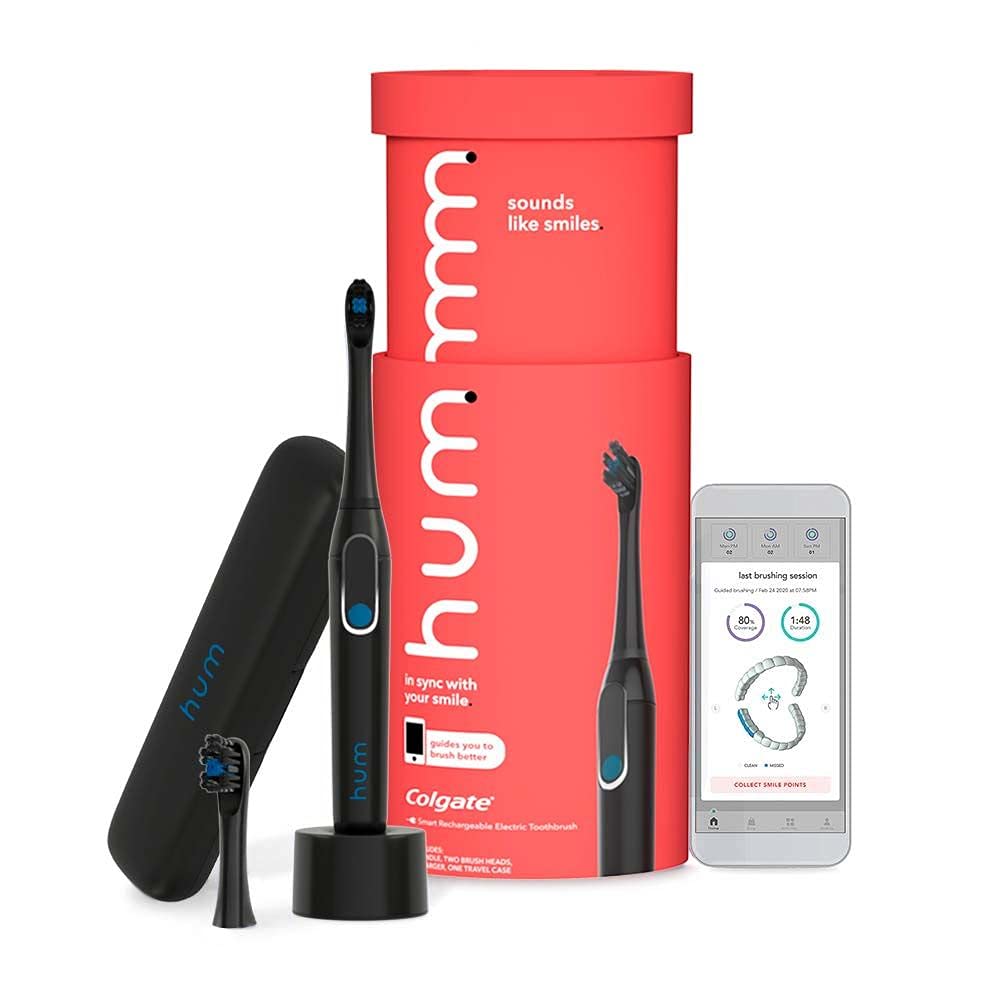 Blue Electric Toothbrush Kit, Rechargeable Sonic Toothbrush with Travel Case & Bonus Replacement Brush Head, Pack of 2 J744
