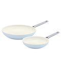 8" and 10" Hard Anodized Ceramic Nonstick Frying Pan Skillet Set, Light Blue L82943