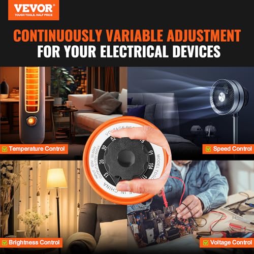 500VA Variable Transformer 110V 60Hz Input Voltage Digital Display 0-130V Output Automatic Voltage Regulator O68180