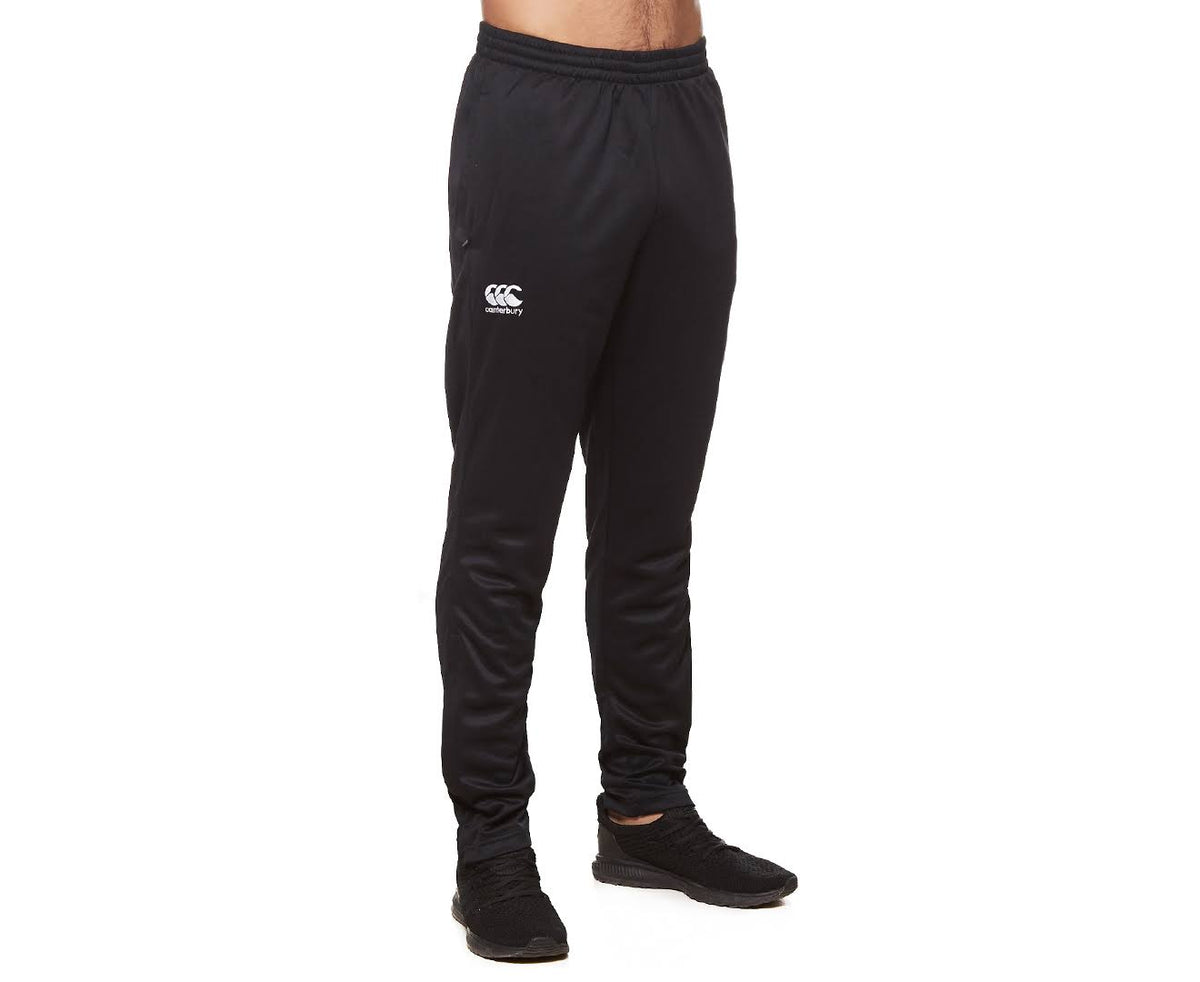 Black White Poly Knit Tapered Trousers Z637153