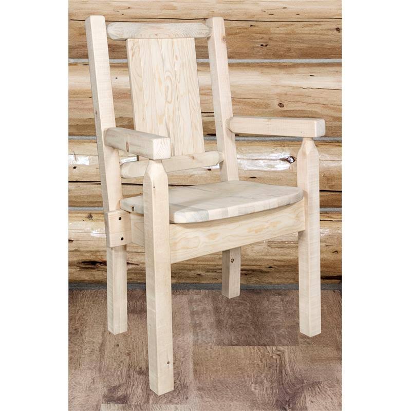 Laser Engraved Bear Design Captain's Chair S290
