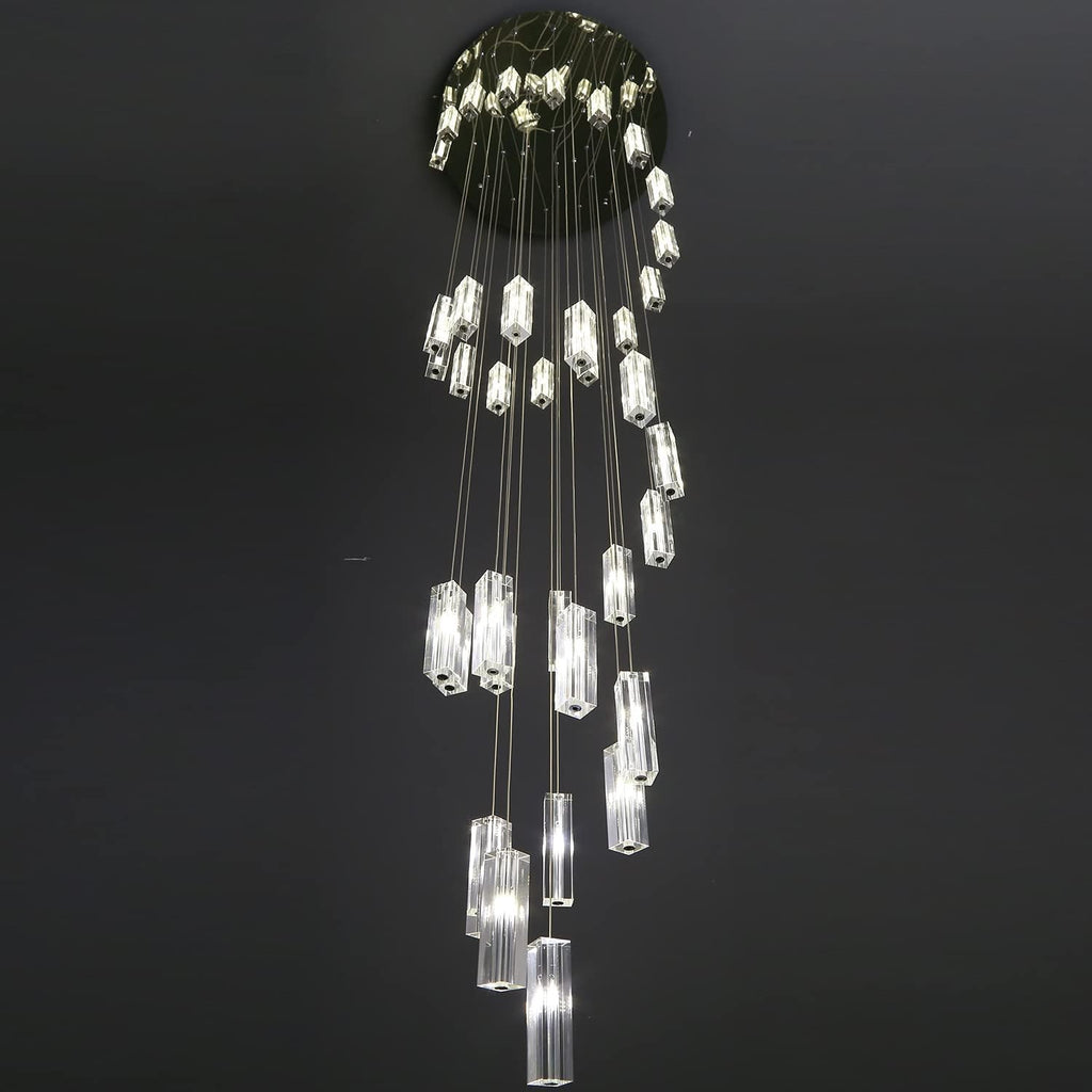 Modern Crystal Chandeliers LED Light Fixture 36-Lights M503