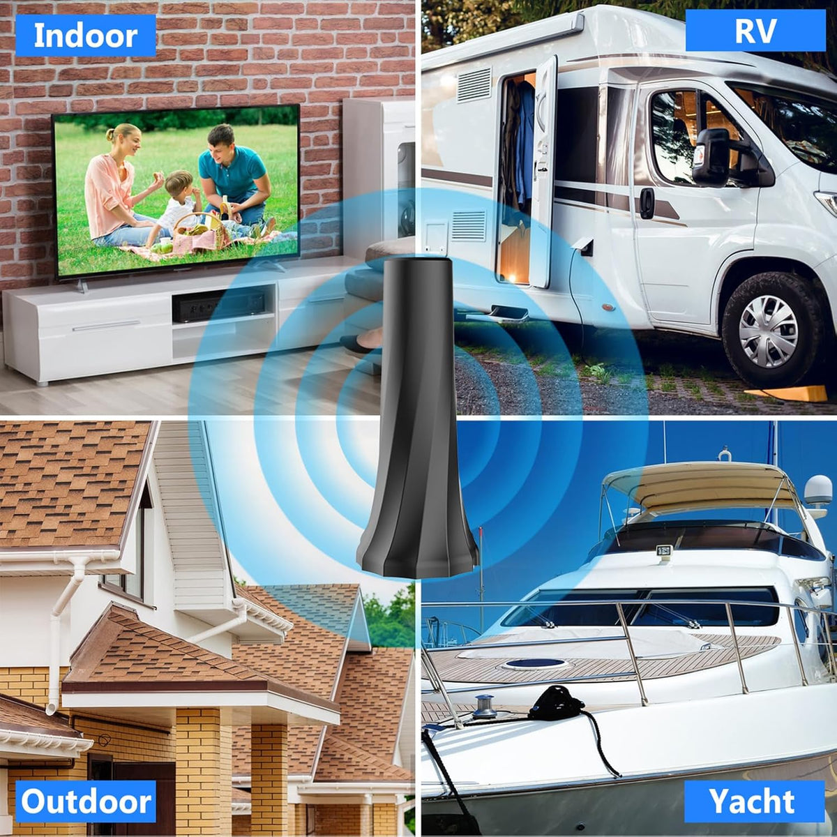 Digital TV Antenna with 25ft Coaxial Cable D598