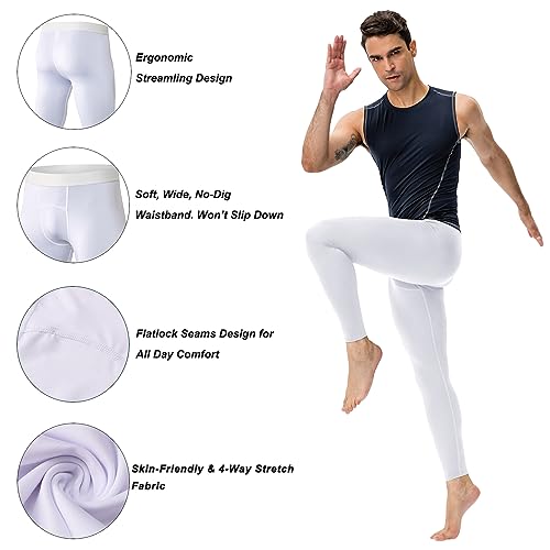 Men's Athletic Compression Pants Gym Leggings Workout Tights Sport Baselayer Running Yoga Football Basketball R6964