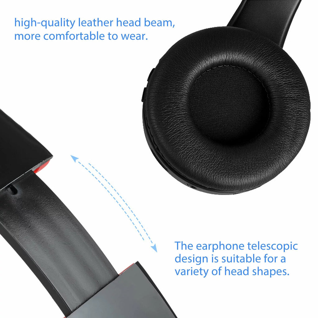 Wireless Over-Ear Headset with Mic, Lightweight Foldable Wired Headphones, Hi-Fi Stereo Earphones X535875