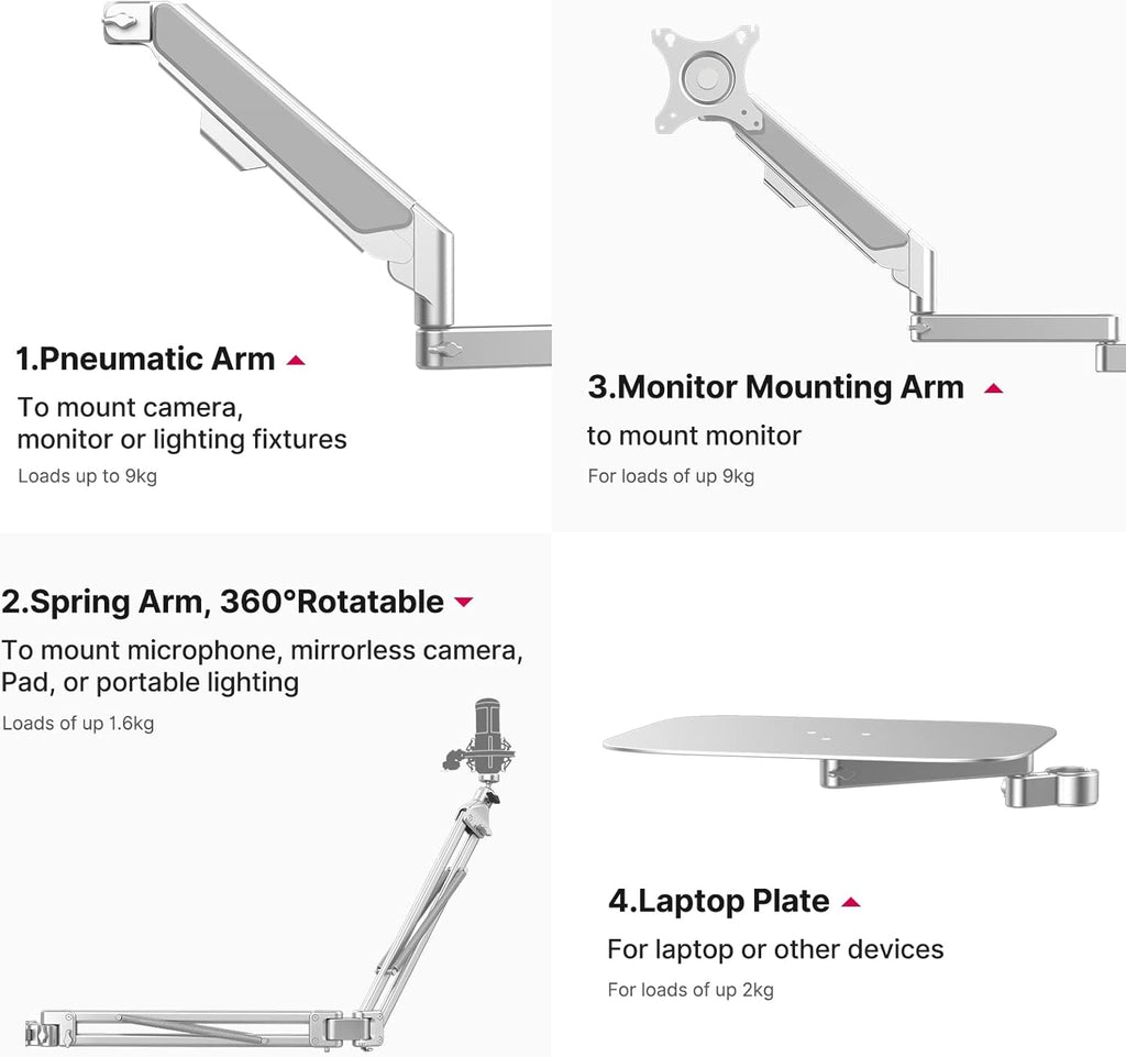 Desktop Setup Kit with Aluminum Air Arms W944803