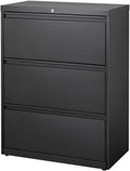 Black Metal 3 Drawer Lateral File Cabinet Q59242