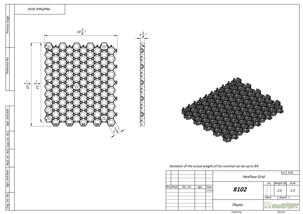 HEXpave Grid Permeable Paver System N728