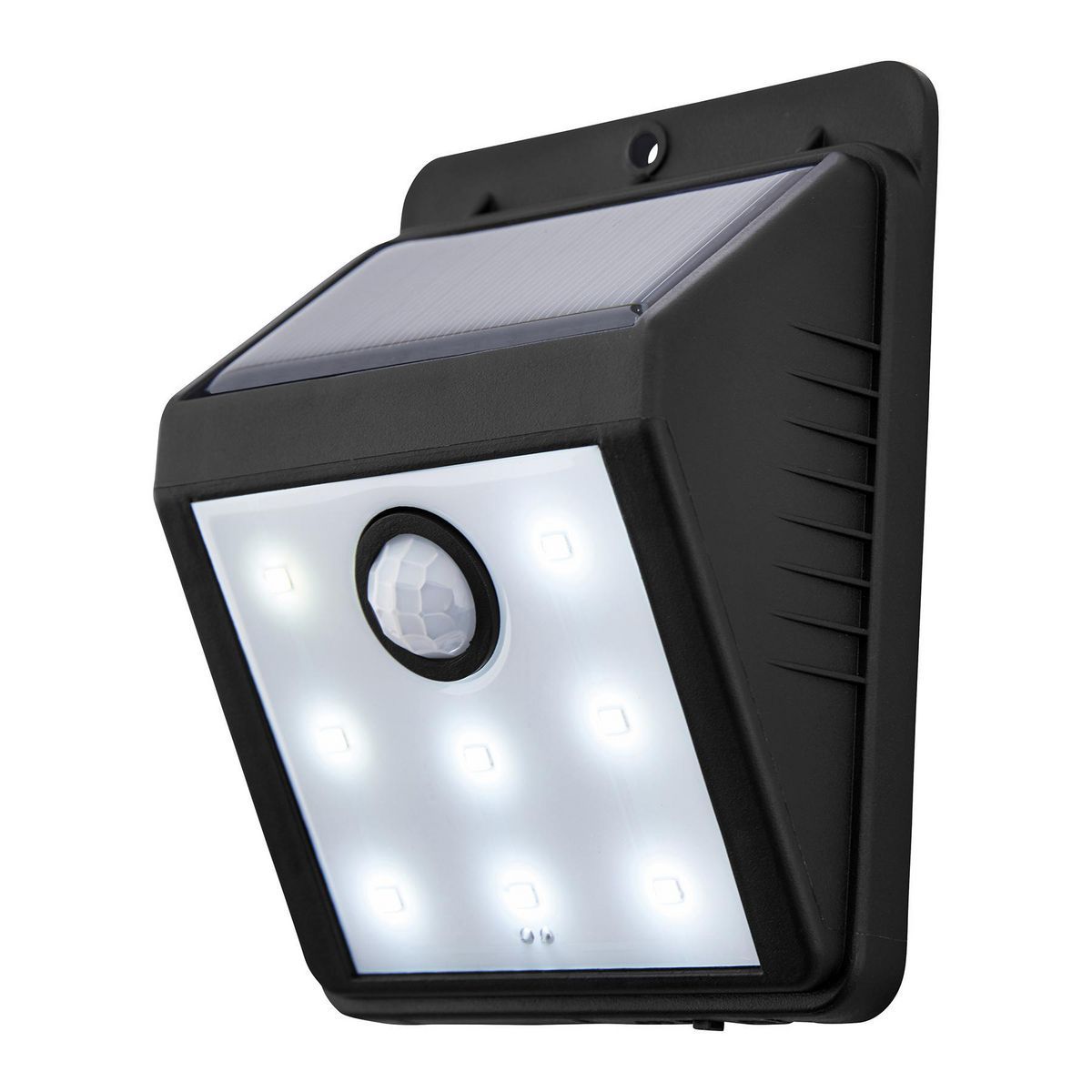 Black 115 Lumen Wall-Mount Solar Security Light B116