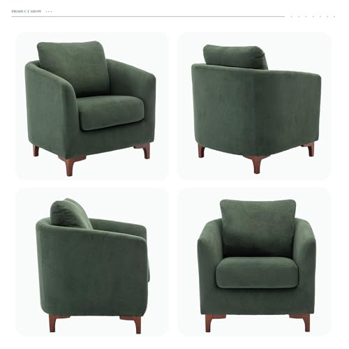 Velvet Accent Chair with Storage Ottoman Set of 2, Camel K8517