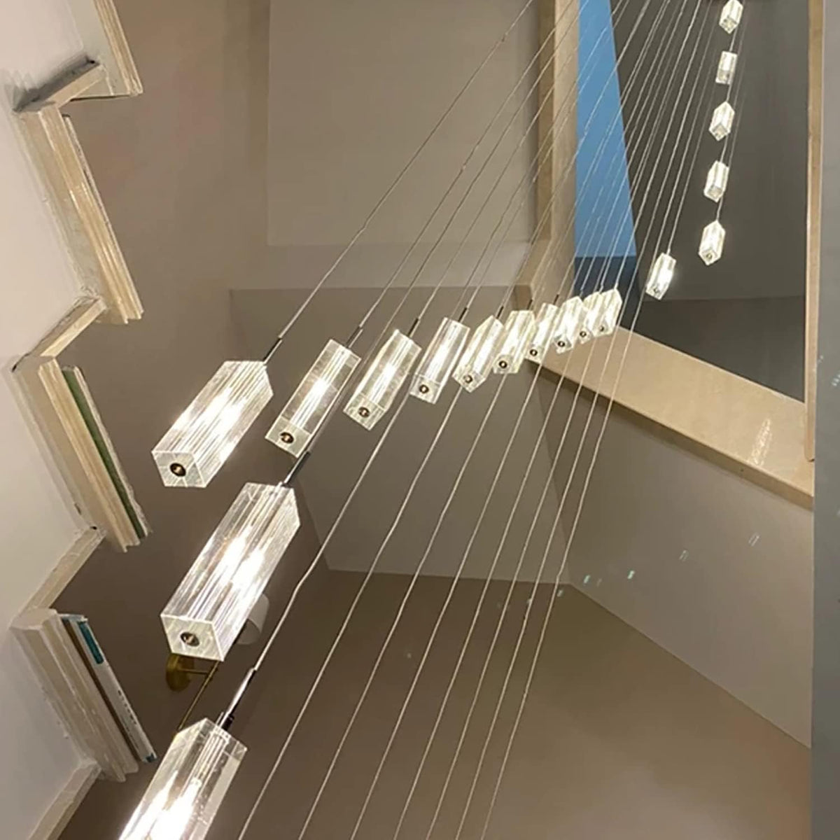 Modern Crystal Chandeliers LED Light Fixture 36-Lights M503