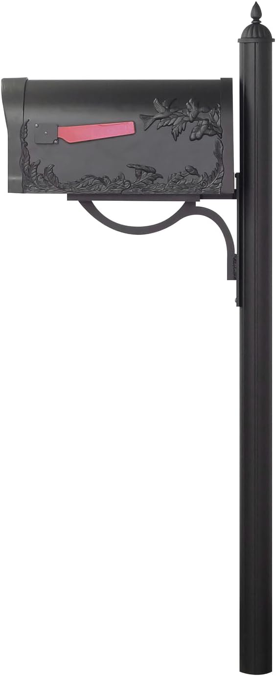 Hummingbird Curbside Mailbox with Locking Insert and Mailbox Post K1539
