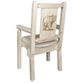 Laser Engraved Bear Design Captain's Chair S290