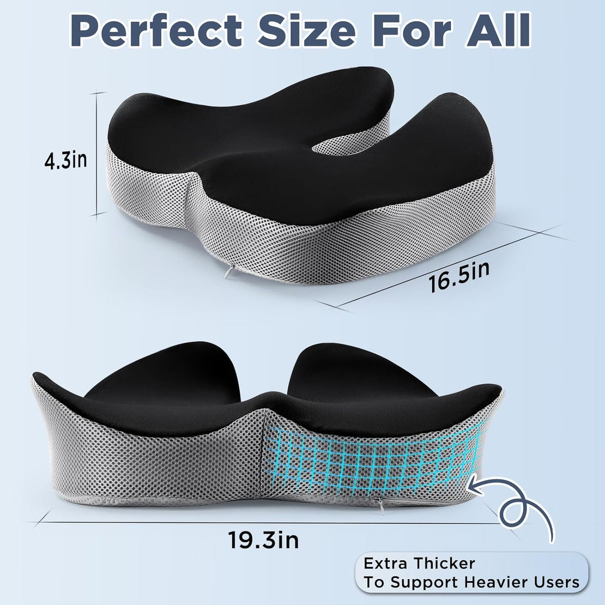 Thick Memory Foam Seat Cushion with extra replacement cushion cover P288631
