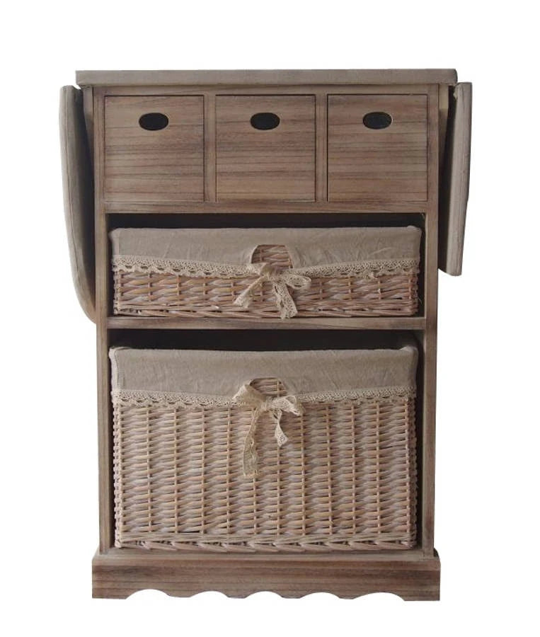 Antiqued Wood Cabinet with Ironing Board V531