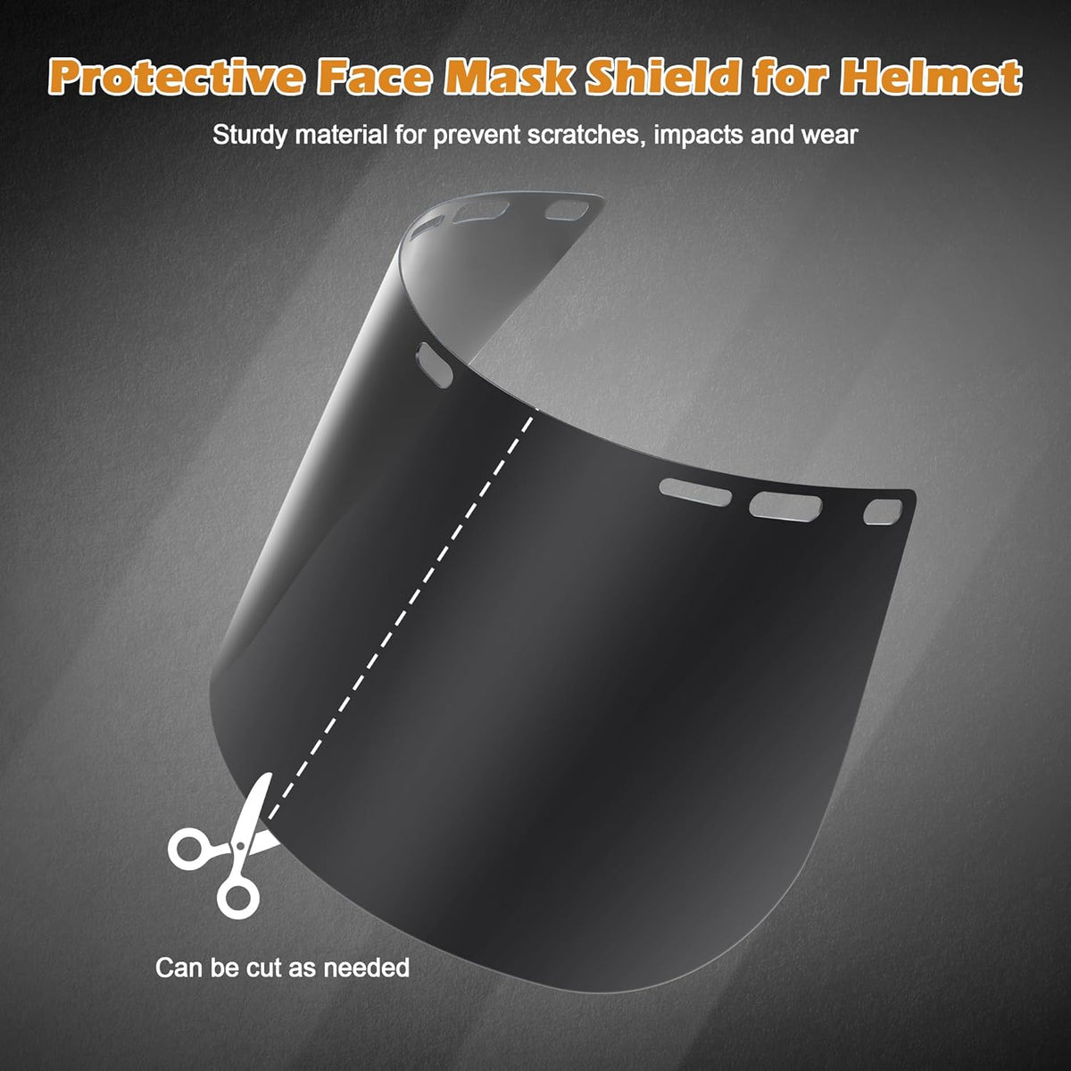 15.5'' x 8'' Tinted Full Face Shield Replacement Lens B159