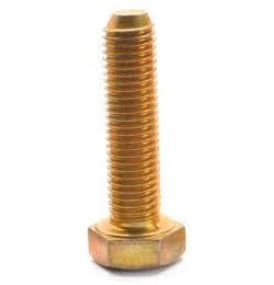 1/2 inch-13 x 1 1/2 inch Grade 8 Hex Cap Screw Alloy Steel Yellow Zinc Plated Pk 50 T4879