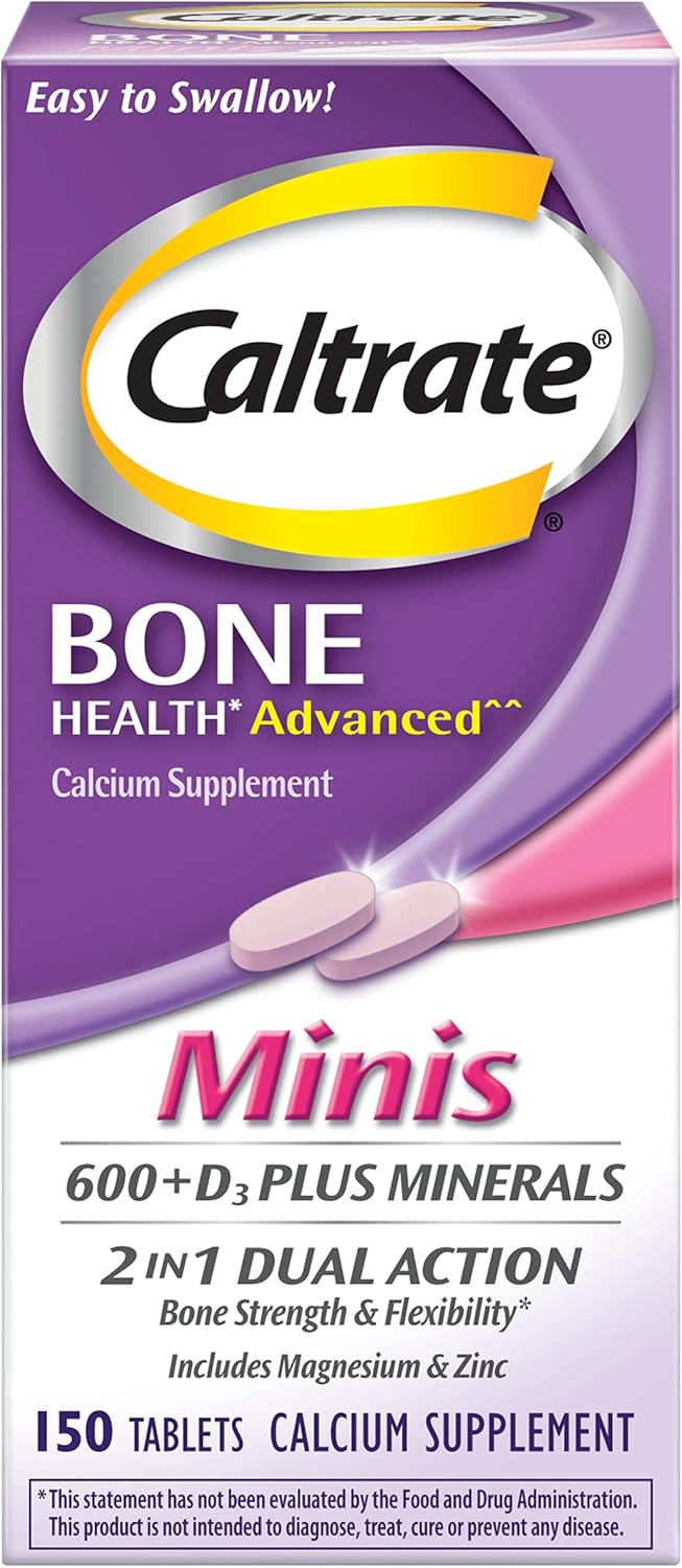 150 ea (Pack of 4) Calcium & Vitamin D3 Supplement Mini Tablets C85749