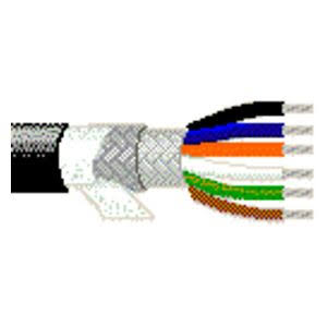 20AWG 6C Shielded Multi-Conductor Cable 100ft Black P31207